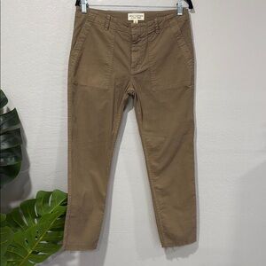 Nili Lotan cotton chino cropped pants with raw hem